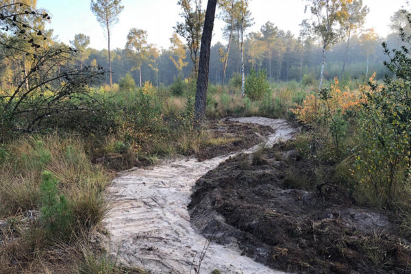 Mountainbikeroutes Kalmthoutse Heide in aanleg