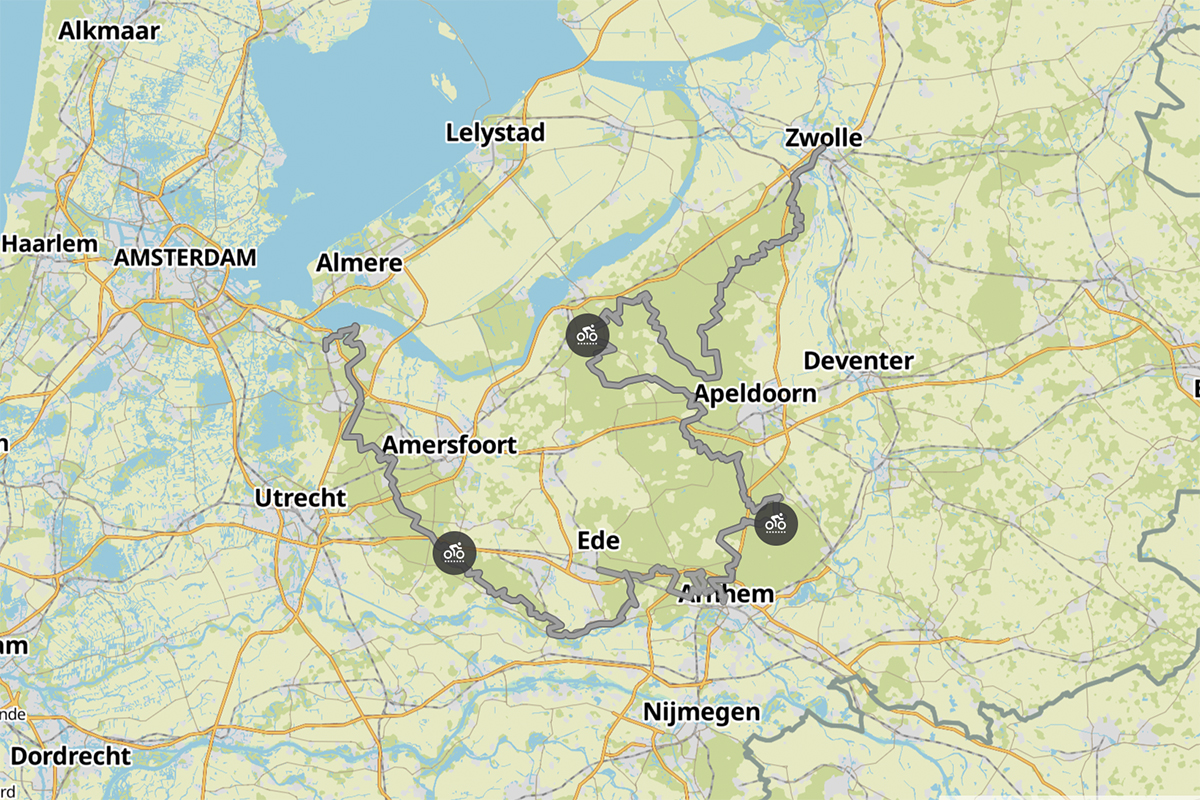 Komoot Green Divide Gravelroute: 300 Km Groen Nederland - Velozine