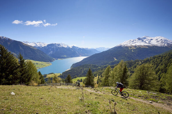 Onderweg naar de Reschner Alm.