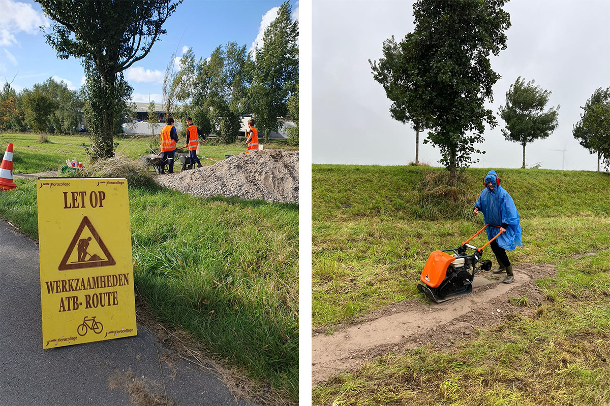 MTB Route Hoek van Holland – Onderhoud door leerlingen van Lentiz Floracollege uit Naaldwijk