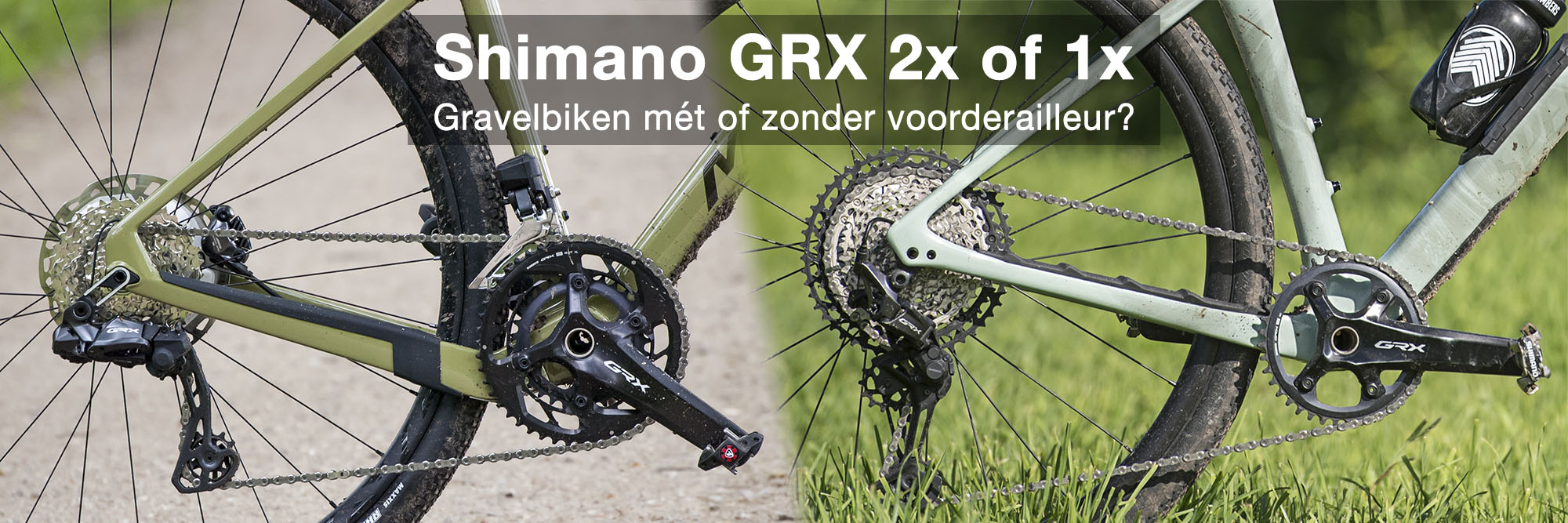 Special Shimano GRX 2x of 1x gravelbiken met of zonder voorderailleur Velozine